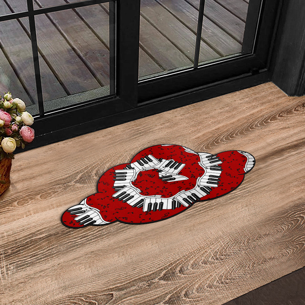 Piano Music Cloud Shape Door Mat