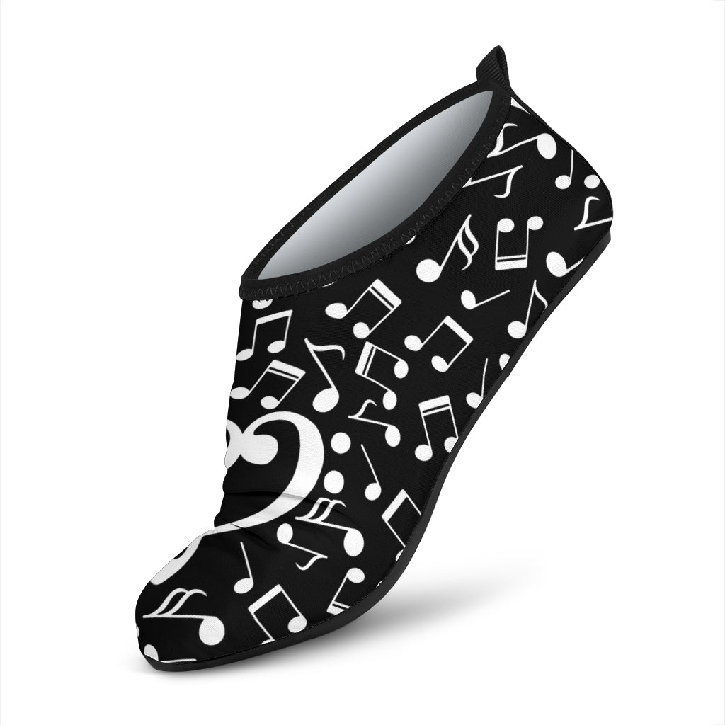 Musical Notes Heart Aqua Shoes