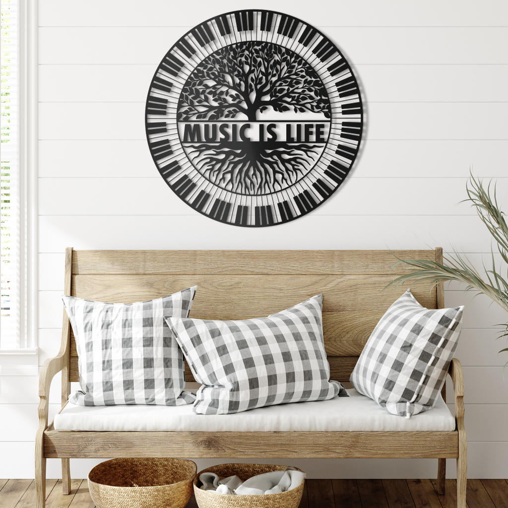 Music Is Life Metal Sign