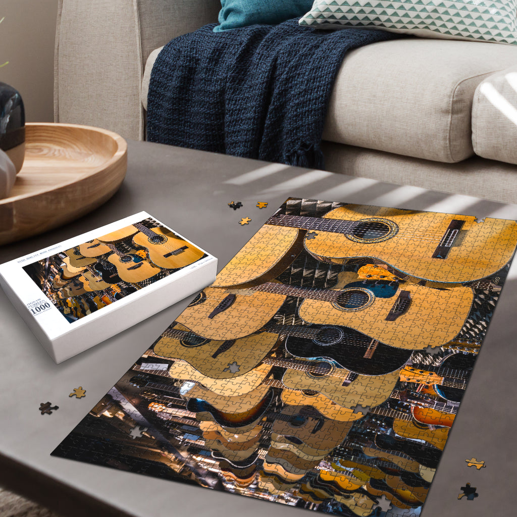 Guitars Wood Jigsaw Puzzle
