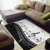 Piano Keys And Music Notes Area Rug