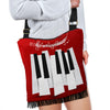 Piano Key And Music Notes Boho Handbag