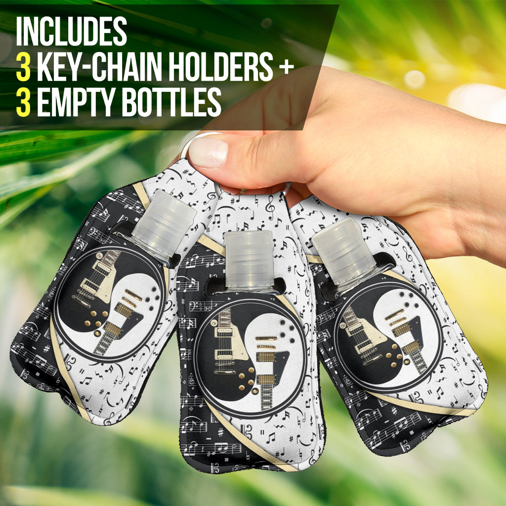 Yin Yang Guitars Sanitizer Bottle Keychains