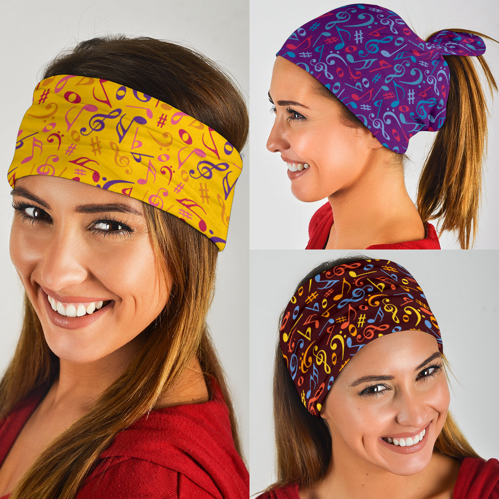 Music Notes Pattern Bandana 3-Pack