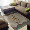 Music Note Treble Clef Area Rug