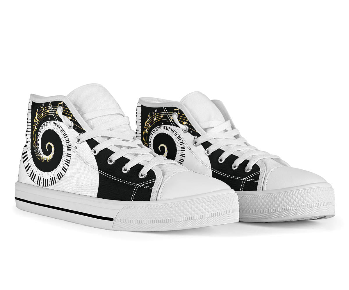 Piano Art Music High Tops