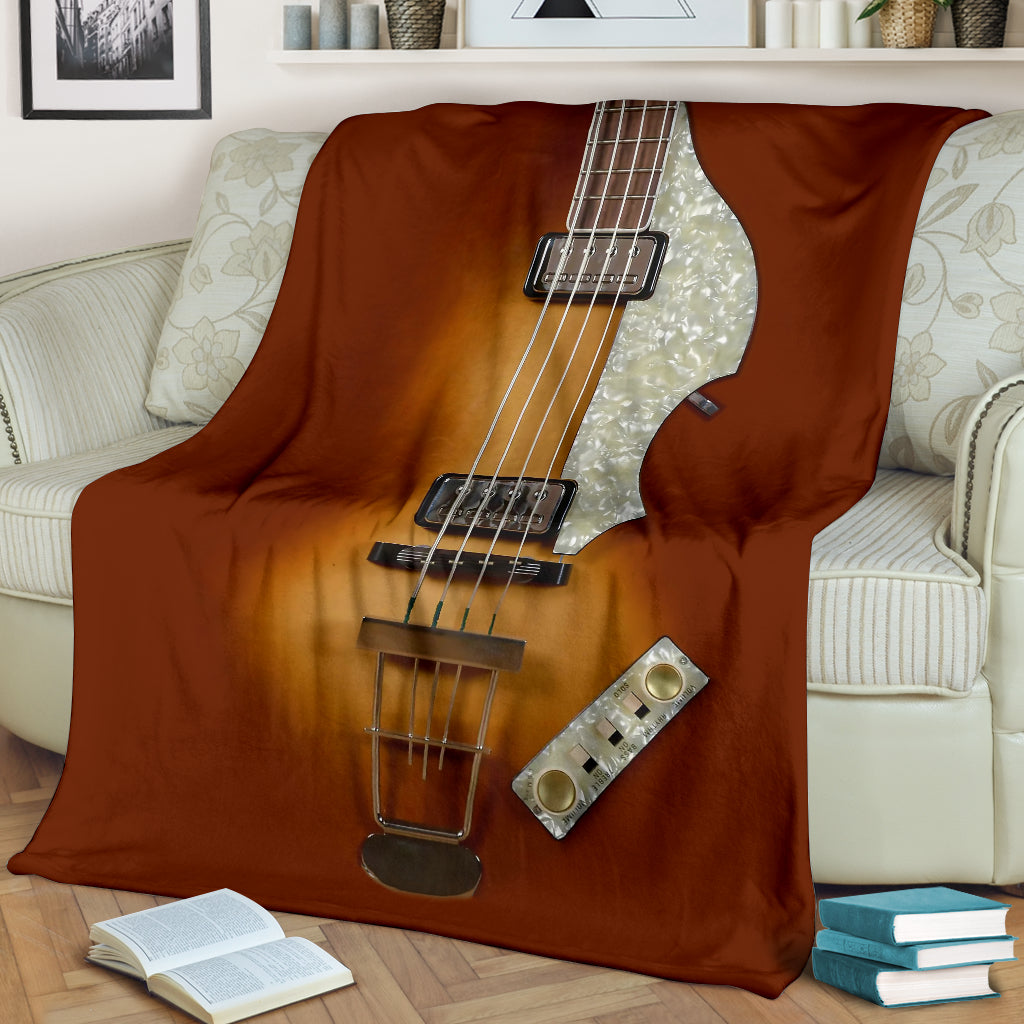 Violin Bass Sunburst Premium Blanket