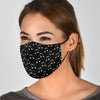 Musical Note Black Face Mask