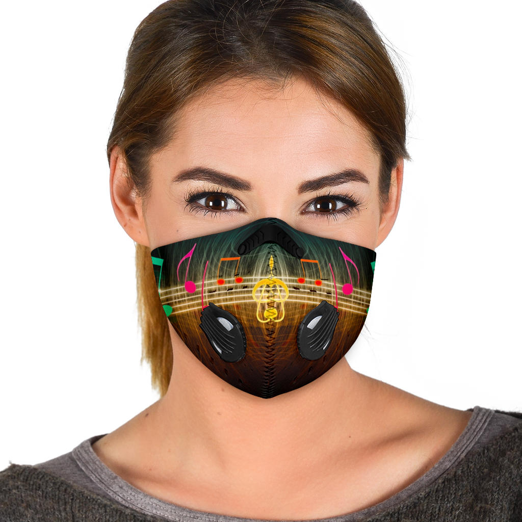Awesome Music Notes Premium Face Mask