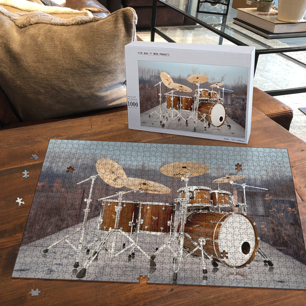 Drum Kits Wood Jigsaw Puzzle