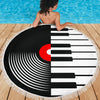 Vinyl Piano Keys Beach Blanket