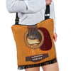 Wooden Guitar Crossbody Boho Handbag