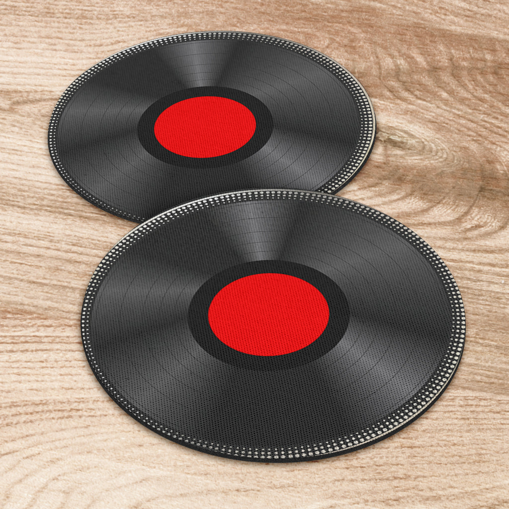Vinyl Record Round Coasters