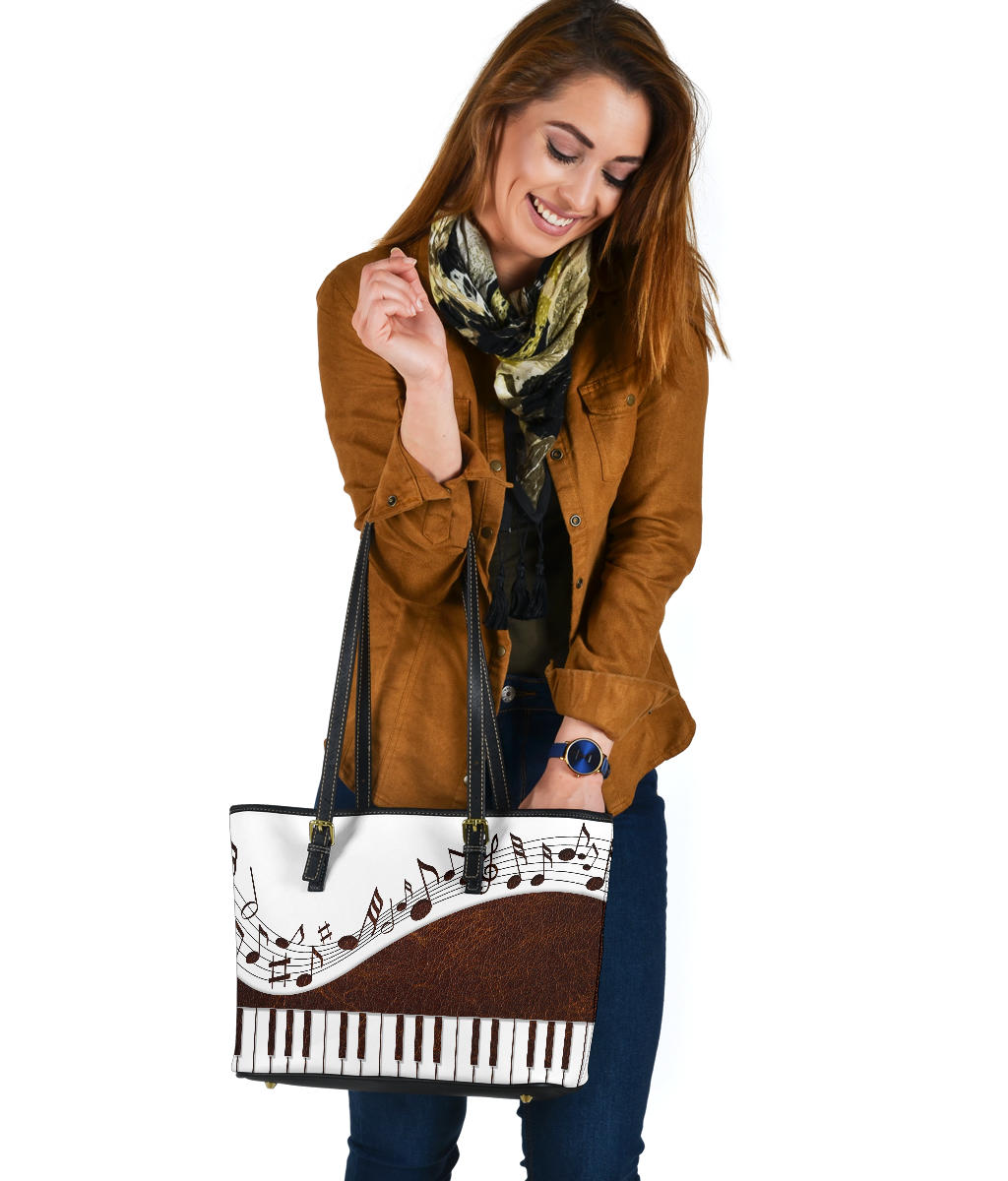 Piano Keys Music Small Leather Bag
