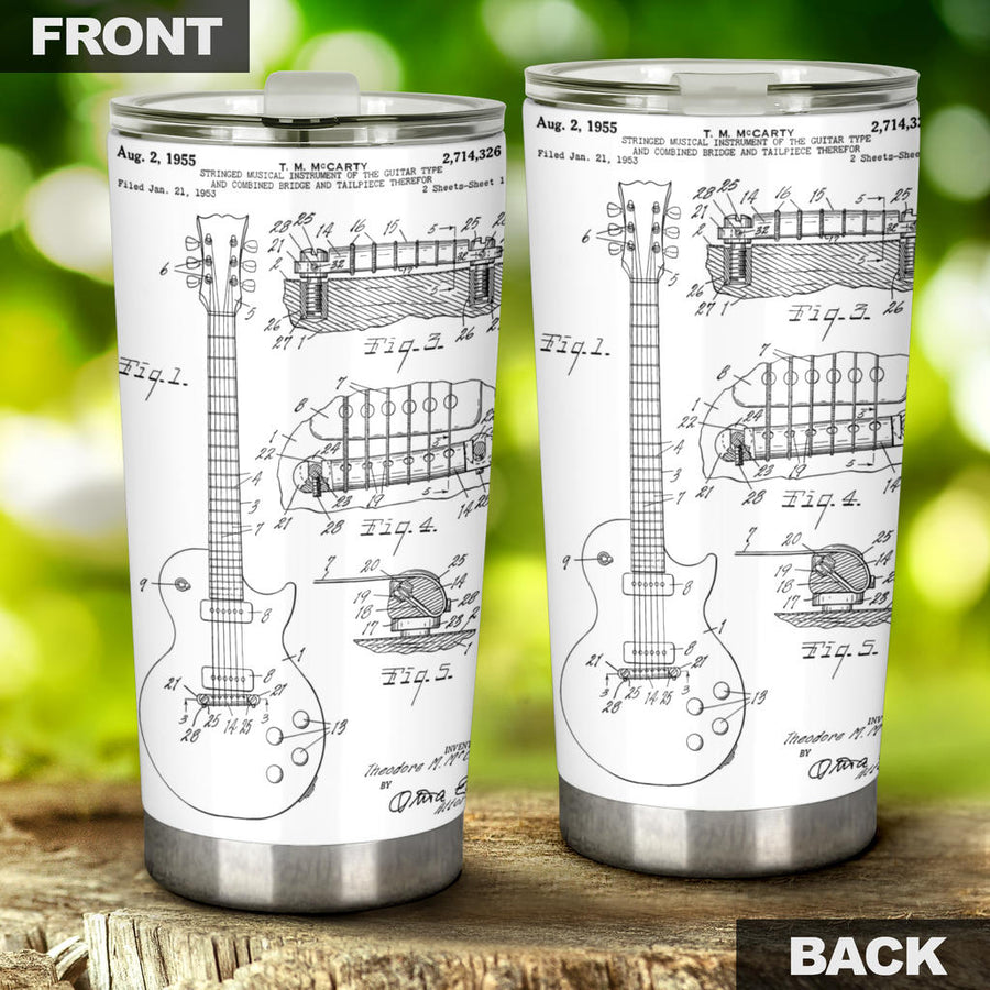 Guitar White Patent Tumbler