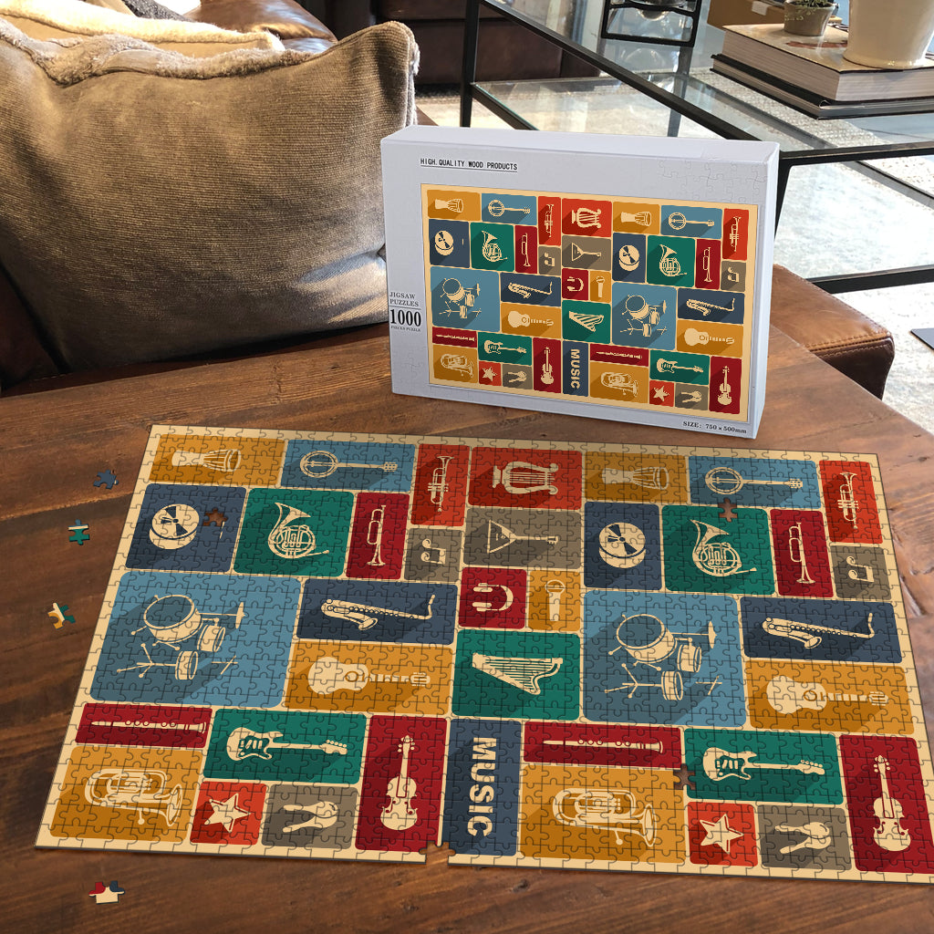 Musical Instruments Wood Jigsaw Puzzle