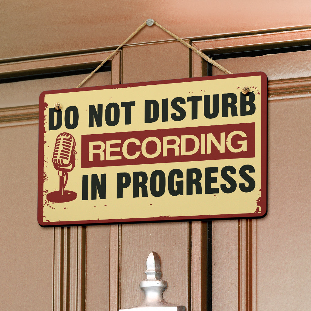 Recording In Progress Rectangular Door Sign