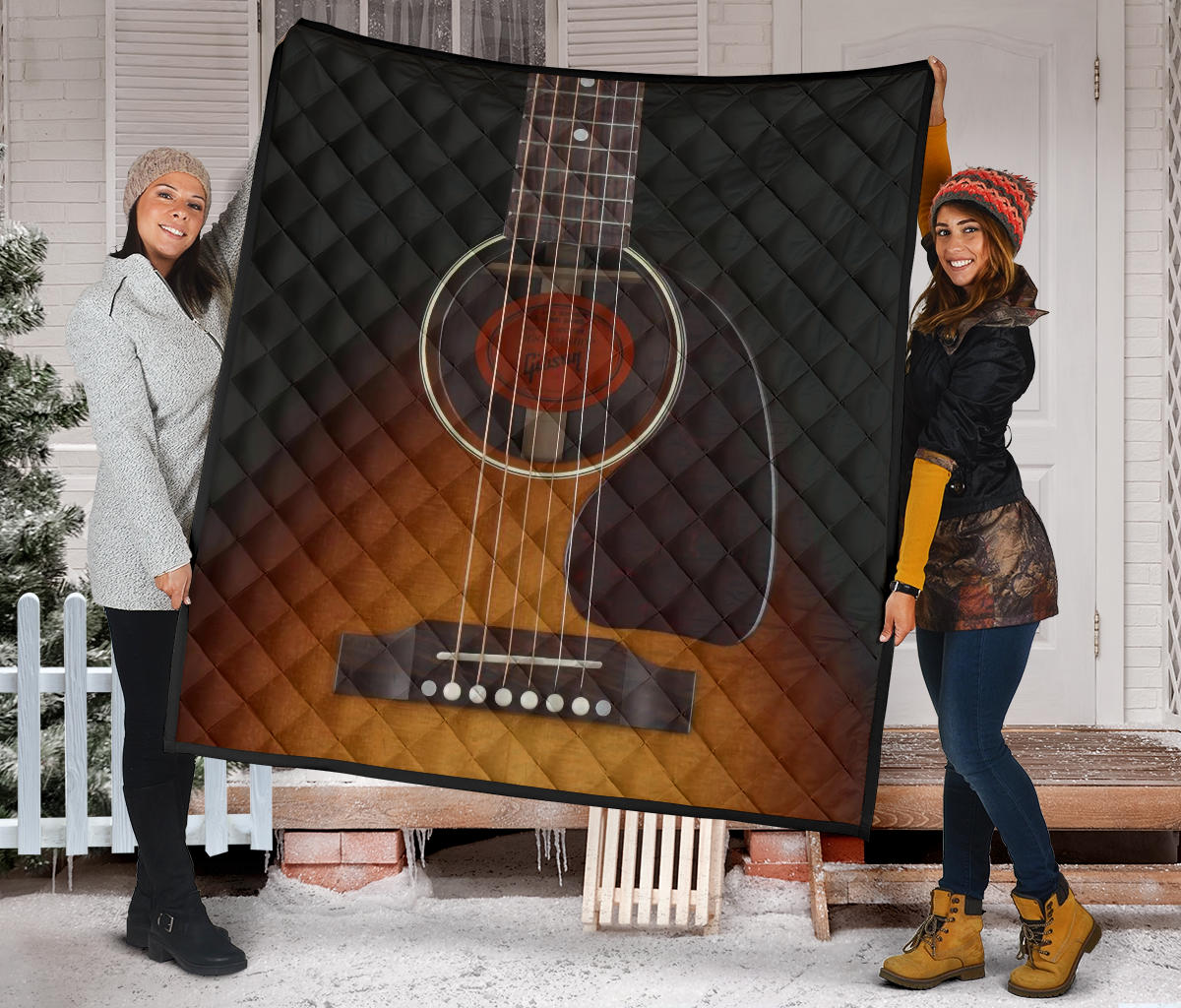Black Guitar Premium Quilt