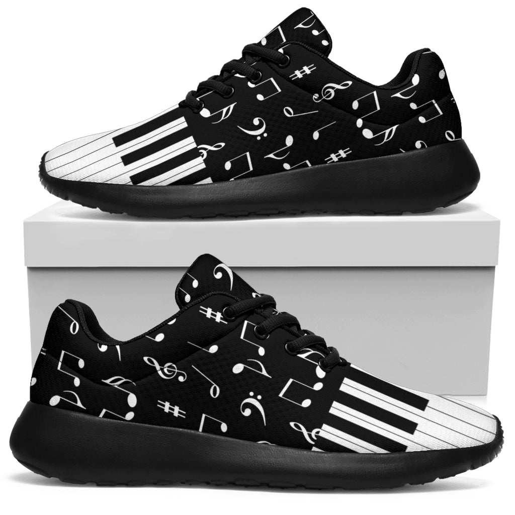 Piano And Music Notes Sport Sneakers