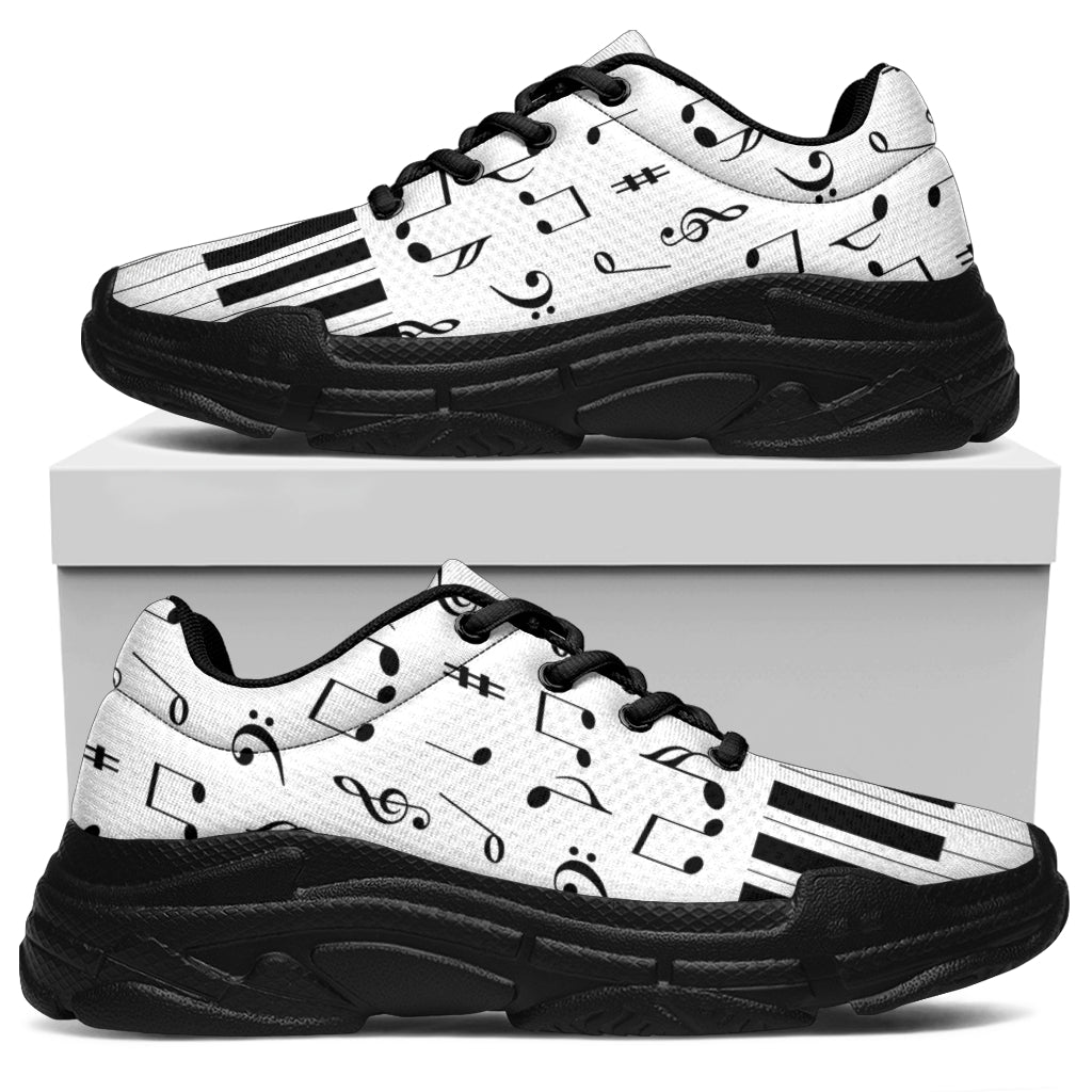 Piano With Music Notes Chunky Sneakers