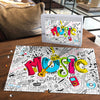 Multi Color Music Art Wood Jigsaw Puzzle - { shop_name }} - Review