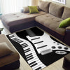 Piano And White Electric Guitar Area Rug