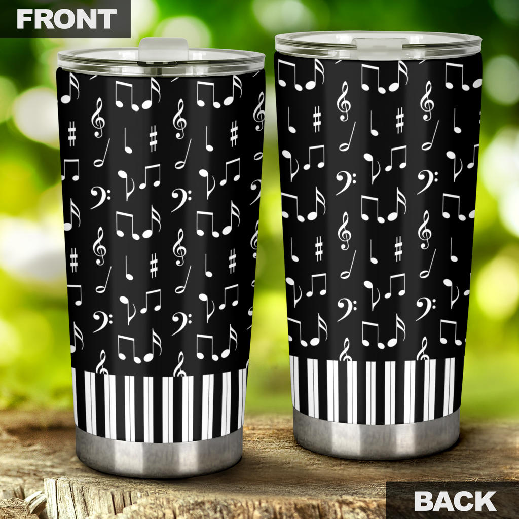 Music Notes And Piano Art Tumbler