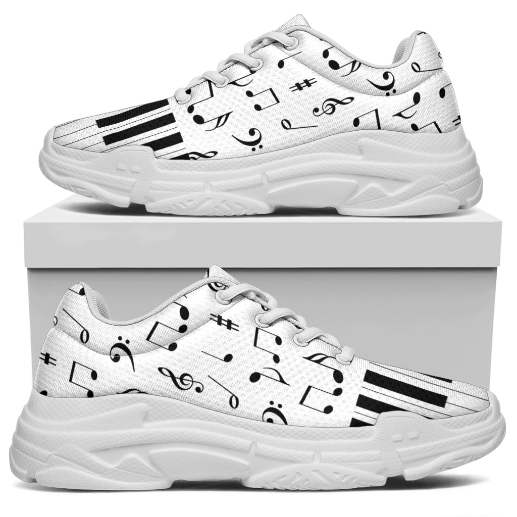 Piano Keys With Music Notes Chunky Sneakers