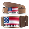 Stunning American Flag Piano Key Belt Buckle