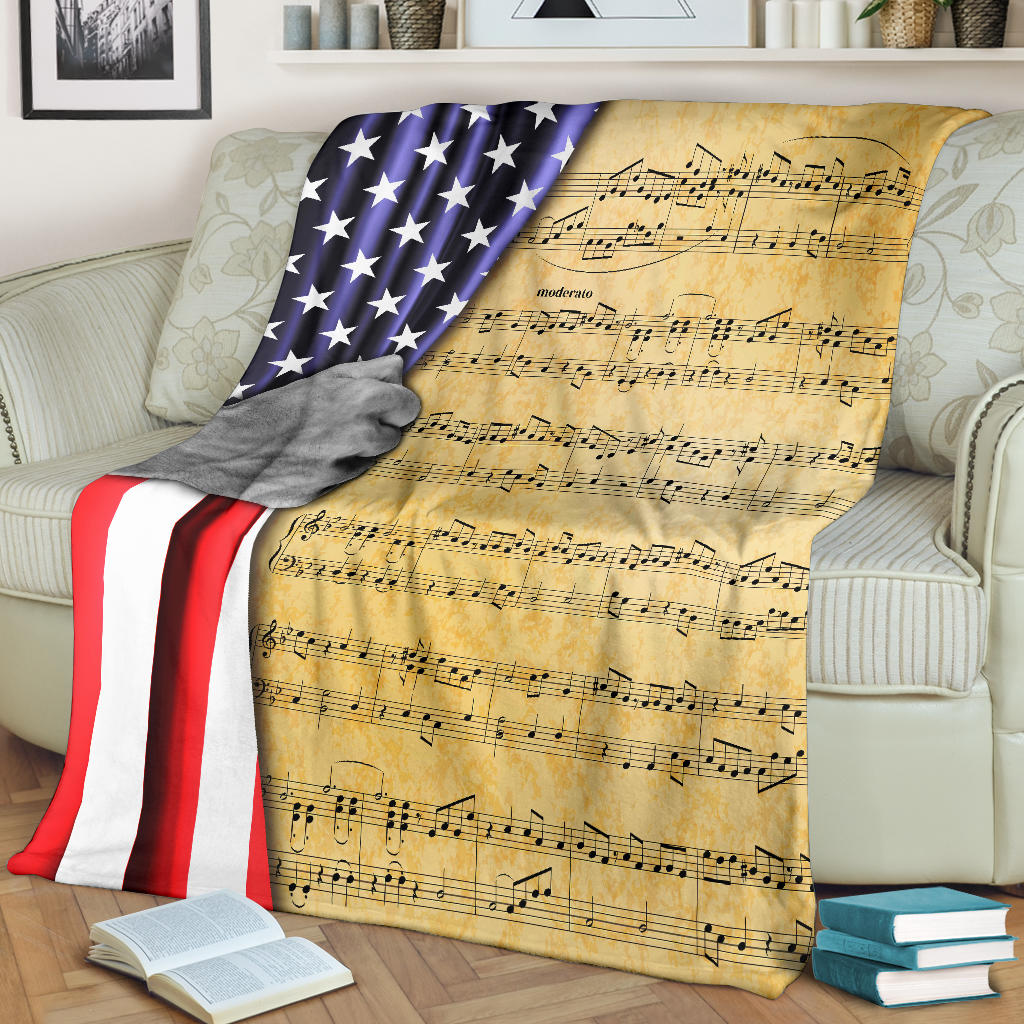 Music Notes Sheet Blanket
