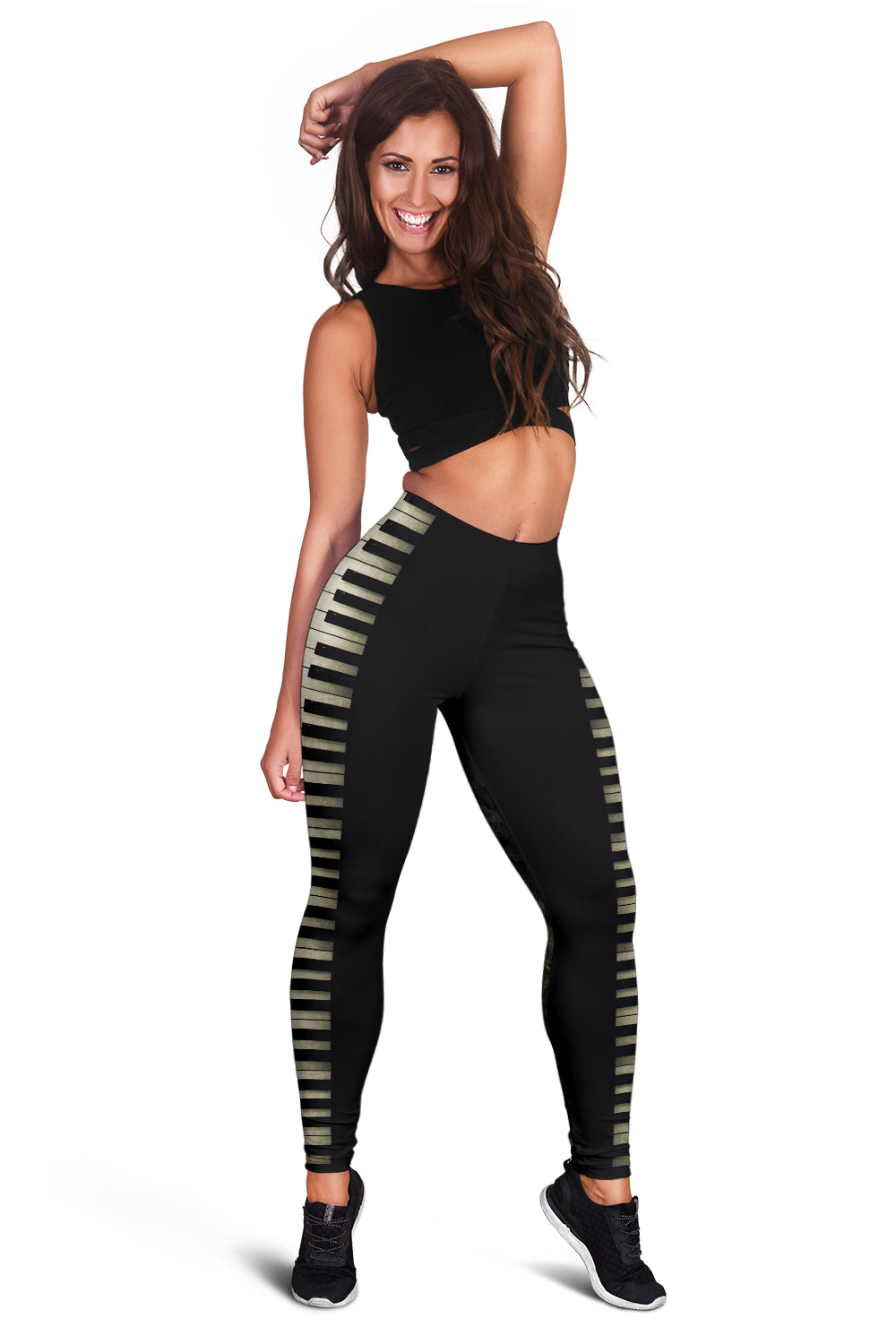 Piano Key Black Women's Leggings
