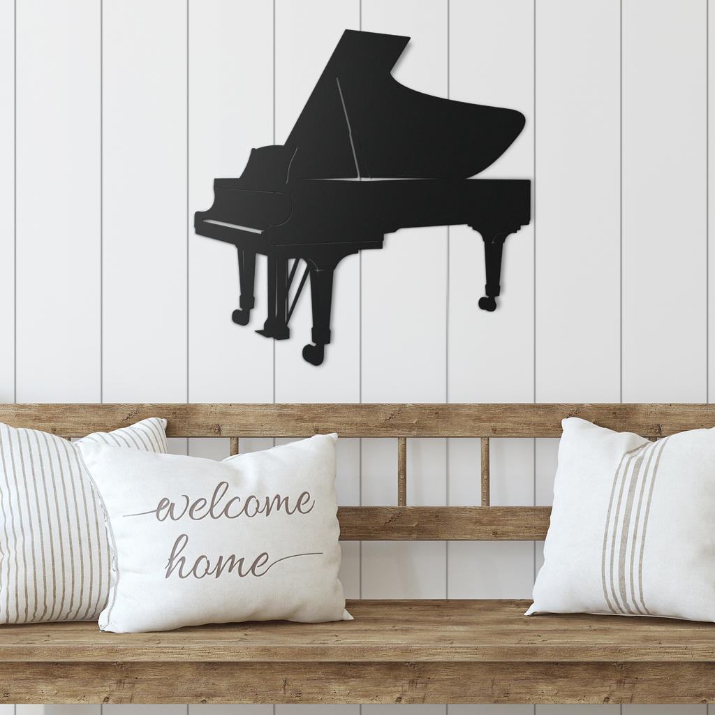 Grand Piano Metal Sign