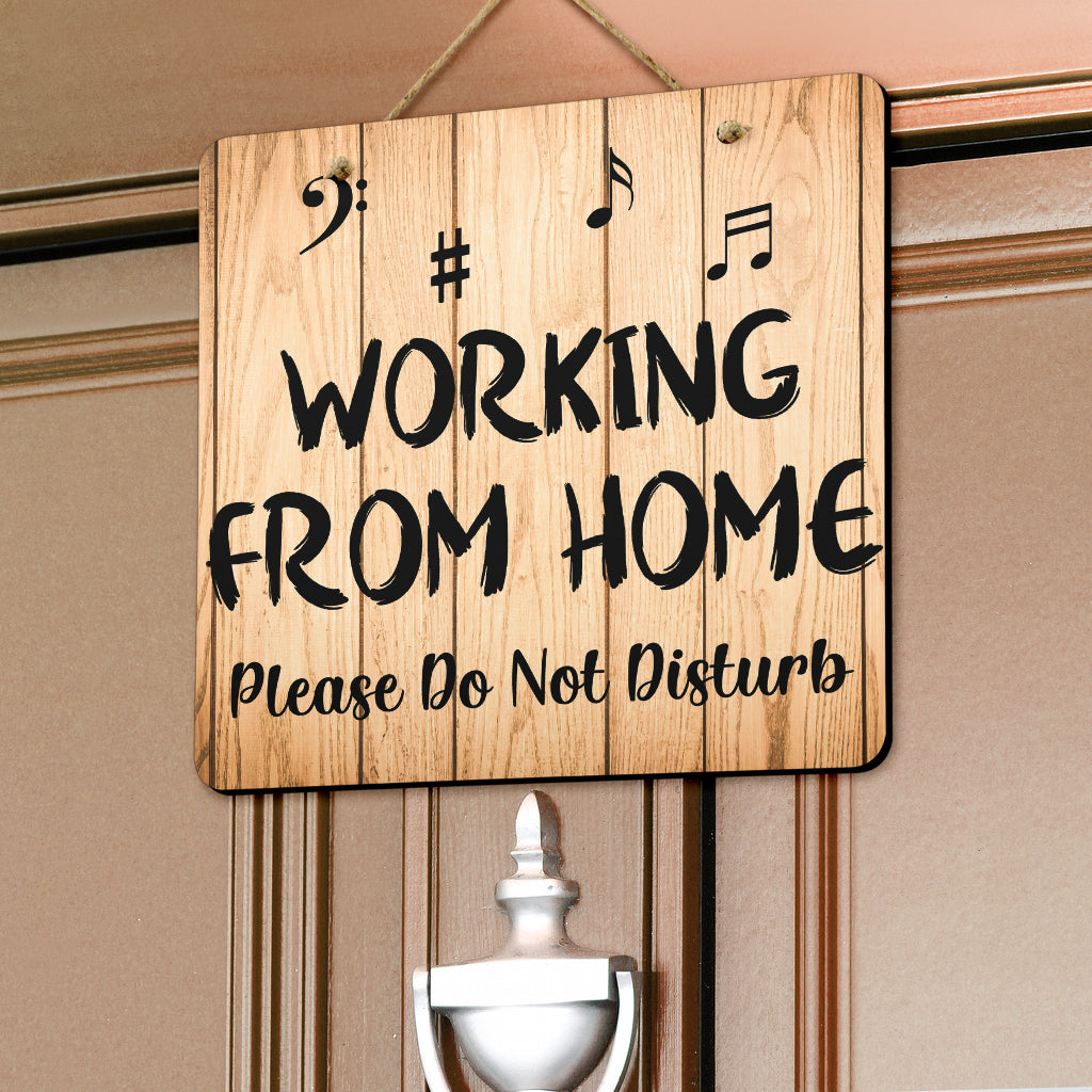 Music Notes Square Door Sign