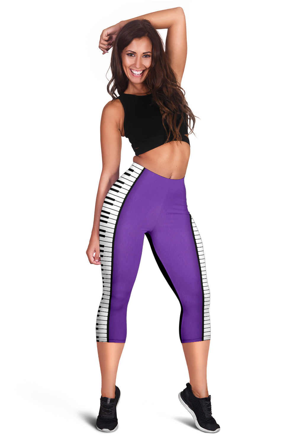 Piano Keys Purple Capris