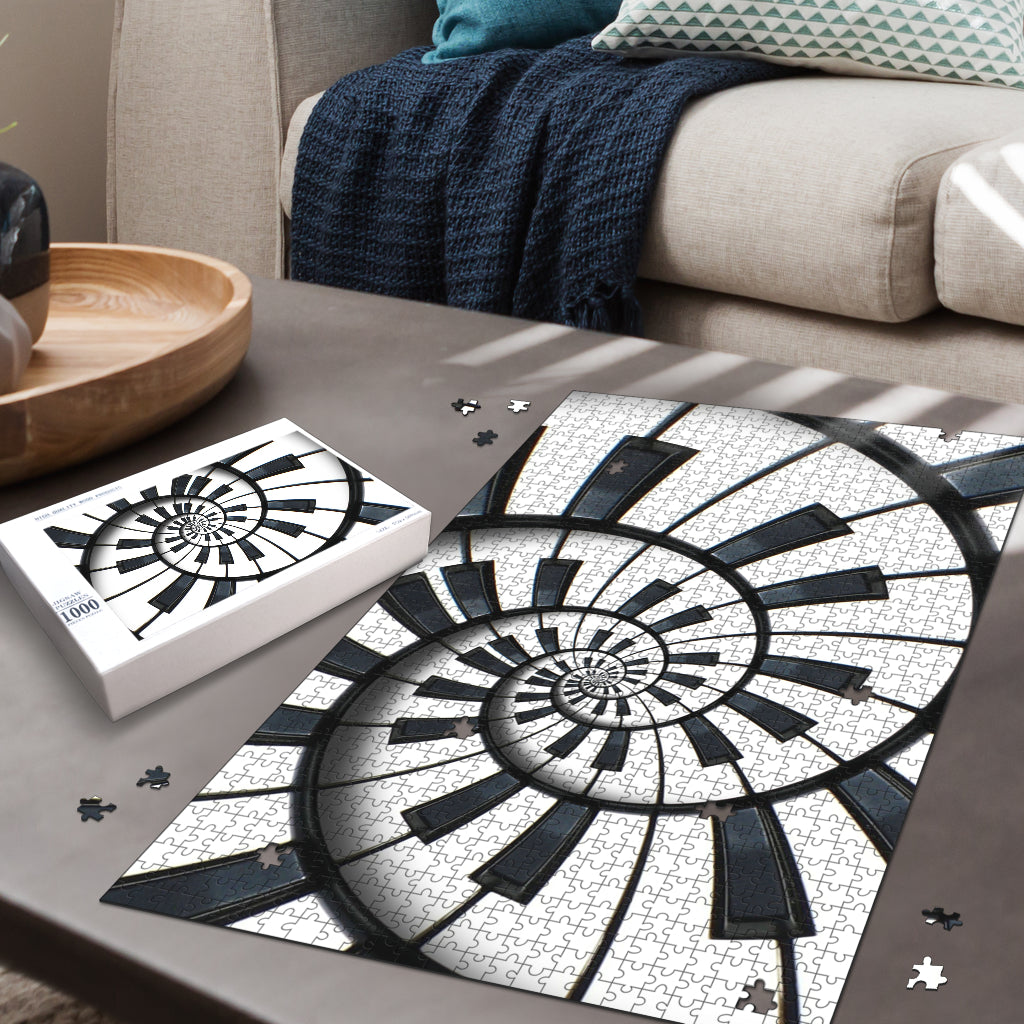 Piano Keys Wood Jigsaw Puzzle