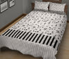 Musical Notes And Piano Art Quilt Bed Set