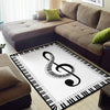 Piano Keys Treble Clef Rug