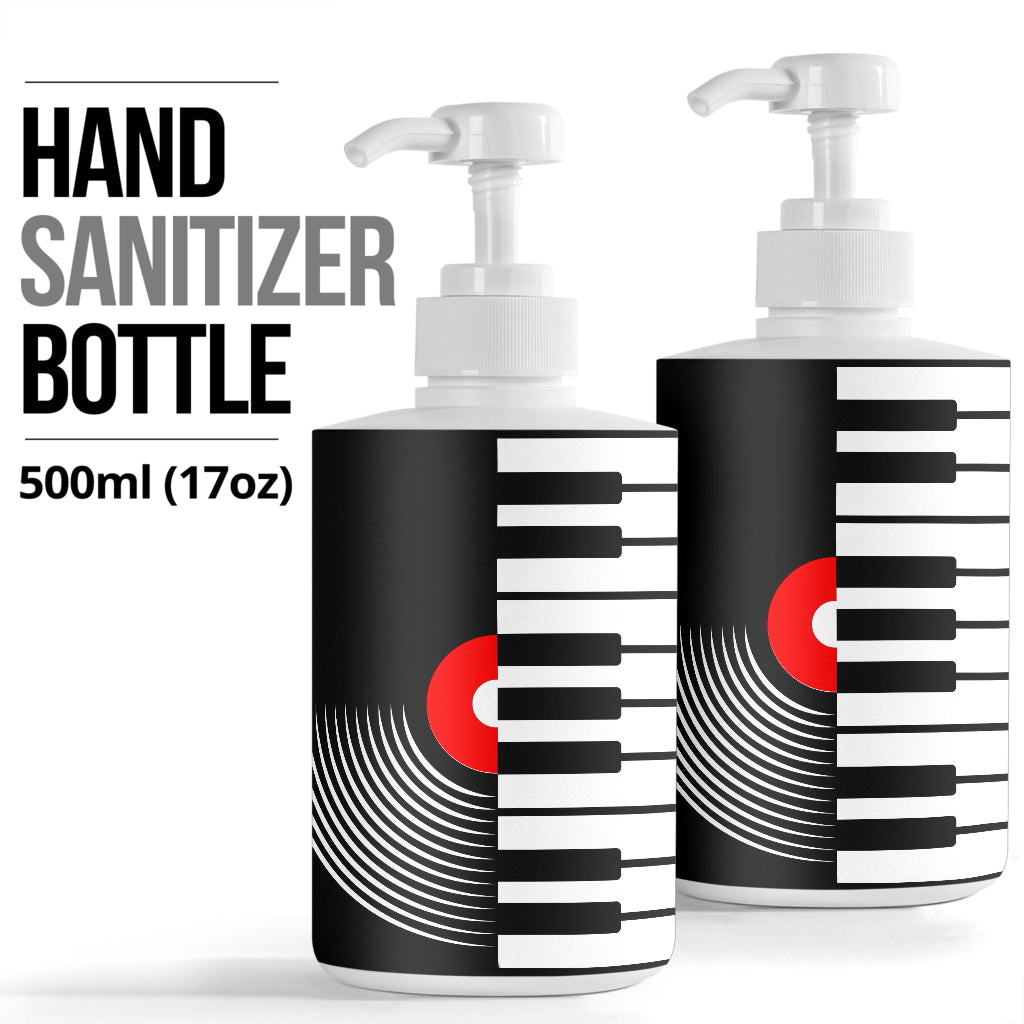 Piano Keys Vinyl Sanitizer Bottle