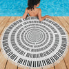 Piano Key Circle Beach Blanket