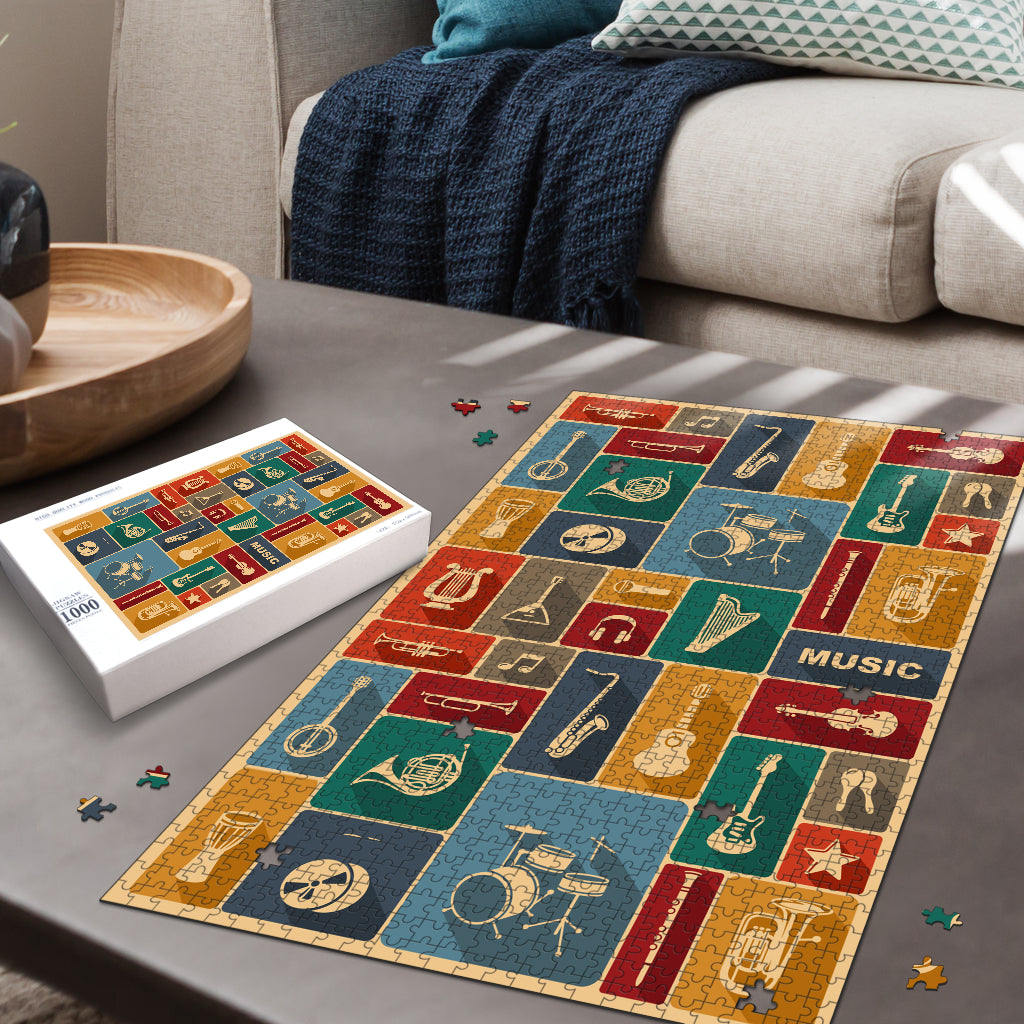 Musical Instruments Wood Jigsaw Puzzle
