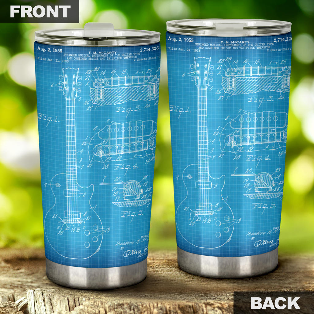 Guitar Blue Patent Tumbler