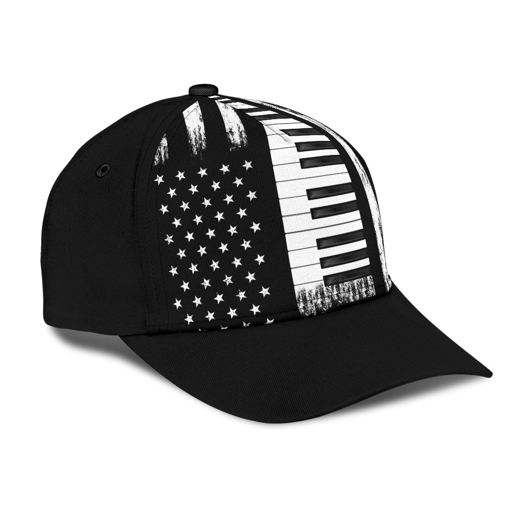 Piano American Flag Classic Cap
