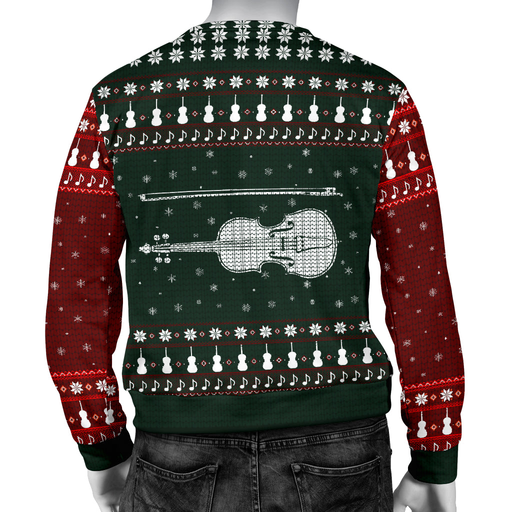 Violin Christmas Men's Sweater