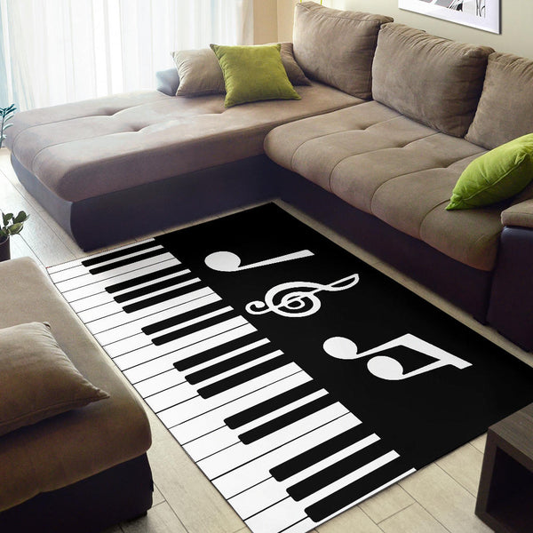 Musical Notes Piano Area Rug - Artistic Pod