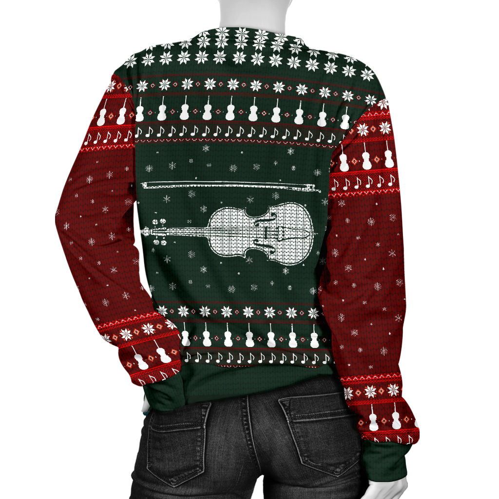 Violin Christmas Women's Sweater