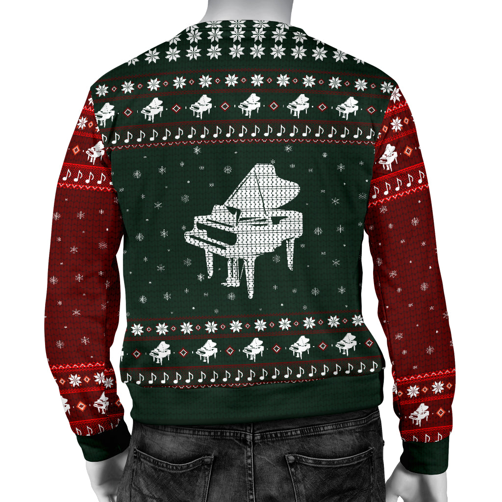 Piano Snowflake Men's Sweater