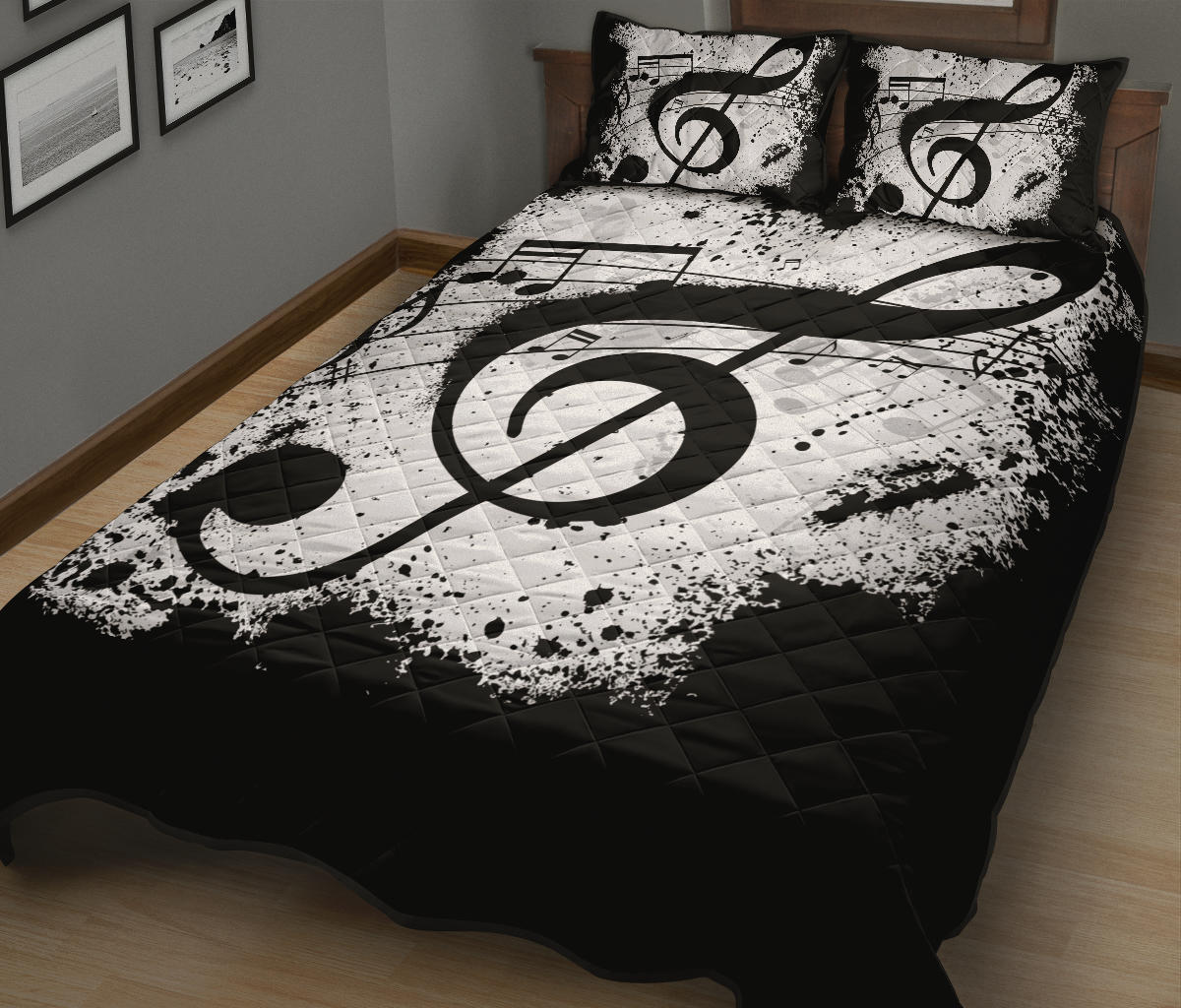 Treble Clef Quilt Bed Set