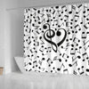 Love Musical Notes Shower Curtain