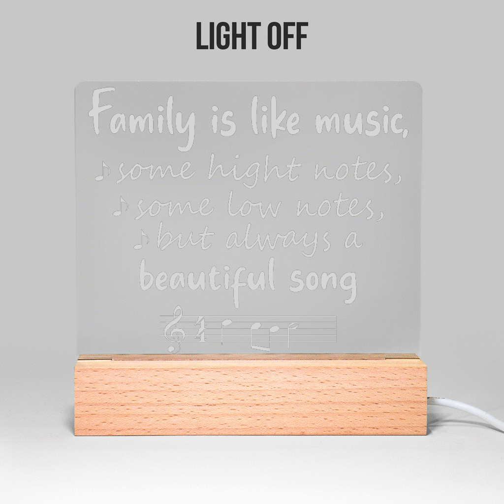 Family Music Light Up Acrylic