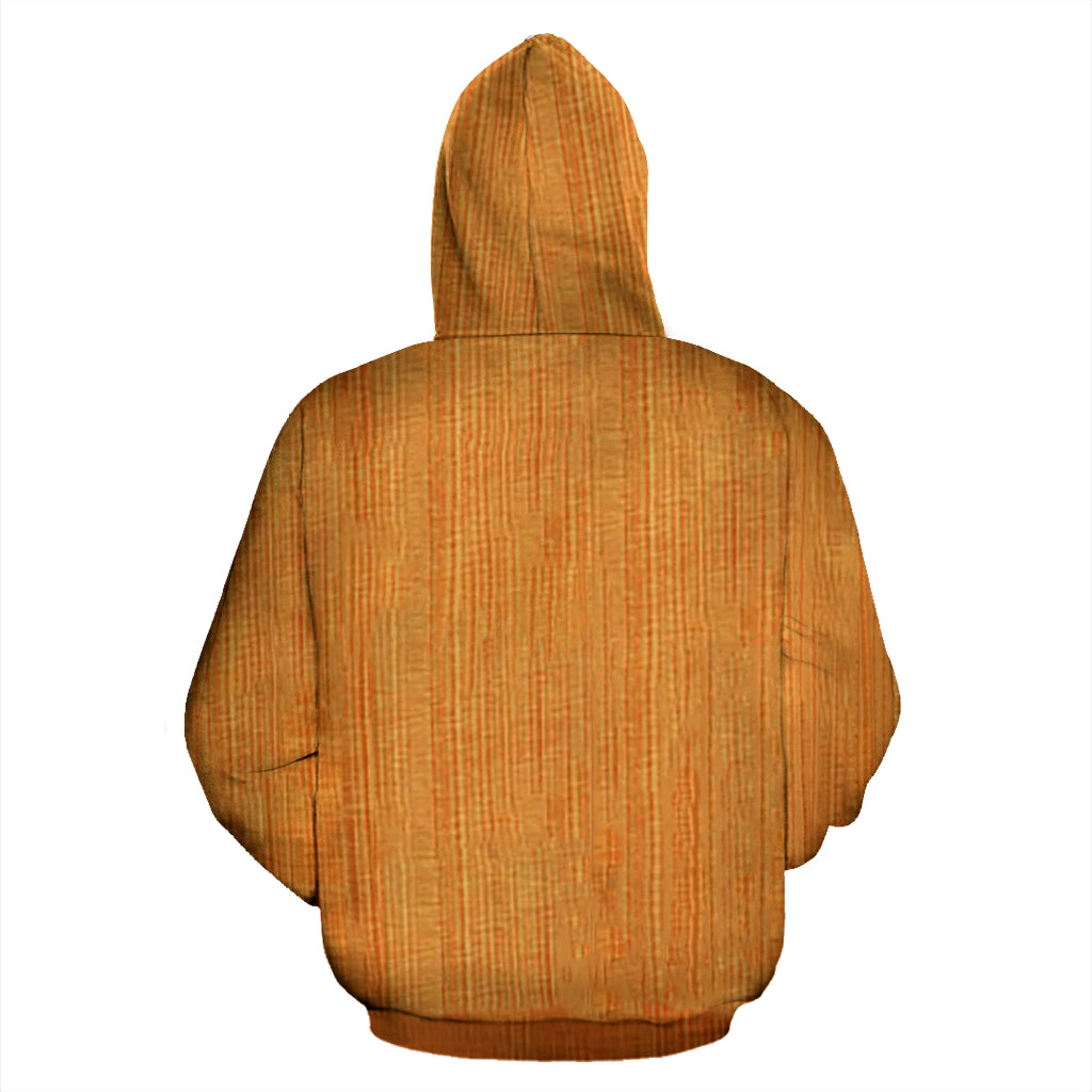 Wooden Guitar Zip-Up Hoodie